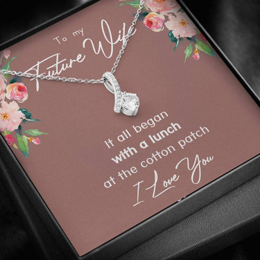 Personalized Future Wife Alluring Beauty Necklace - Love You This Much